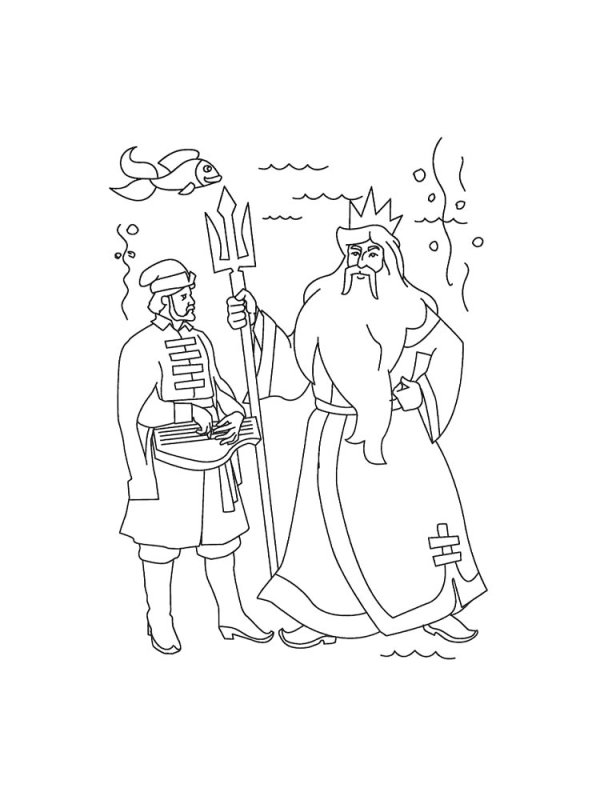 Рисунок к опере-былине Садко