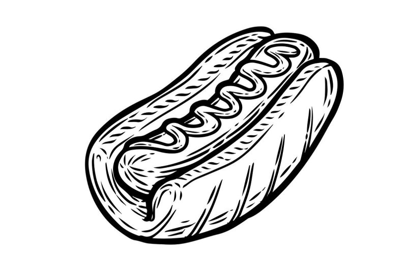 Раскраска хот дог