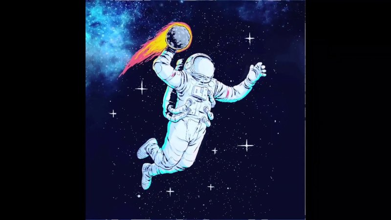 Космонавт в космосе