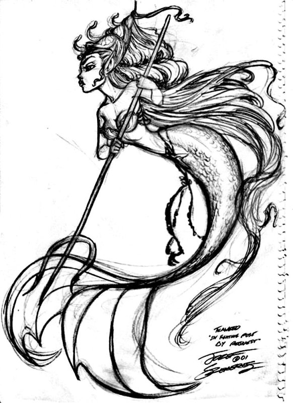 Мифические рисунки карандашом