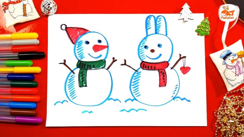 Рисунок фломастерами для детей