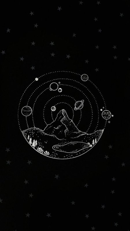 Рисунки на черном фоне