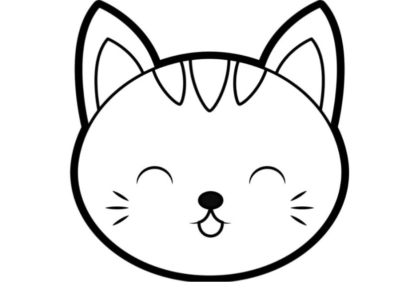 Голова кота раскраска