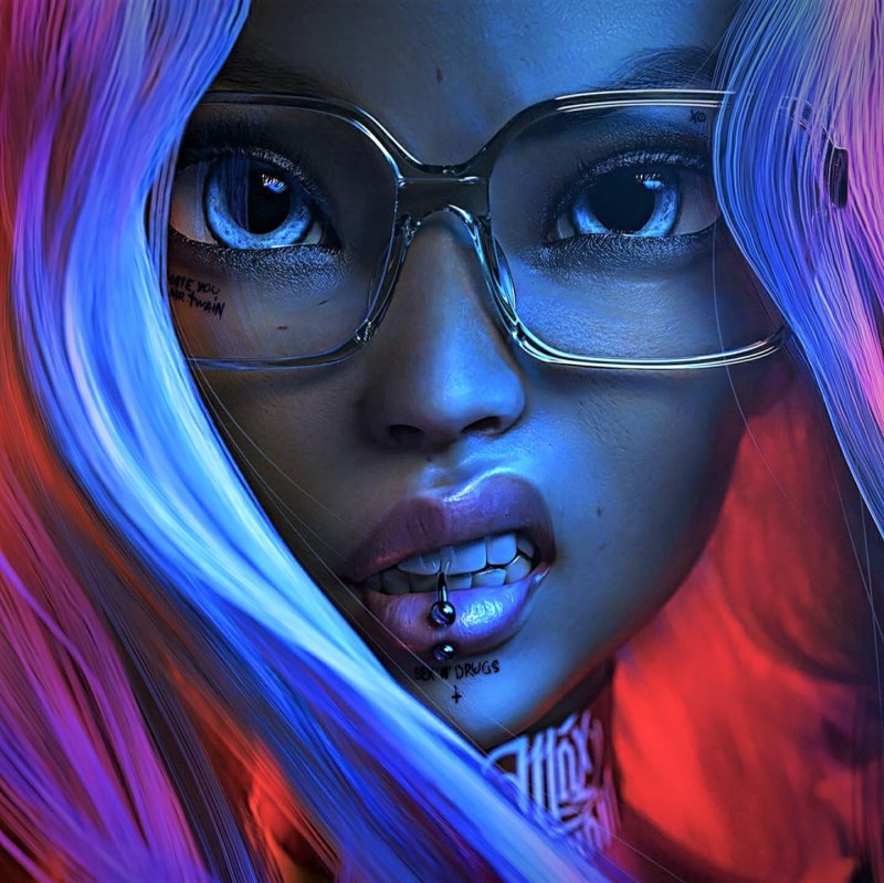 неоновая девушка