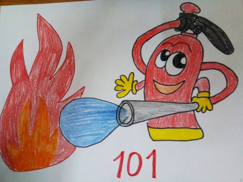 Рисунок ко Дню пожарника