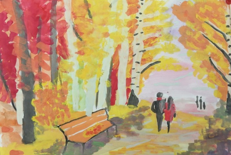 Рисунок на тему унылая пора