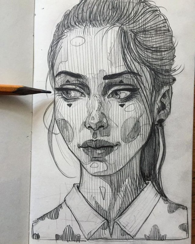 рисунки в скетчбук люди