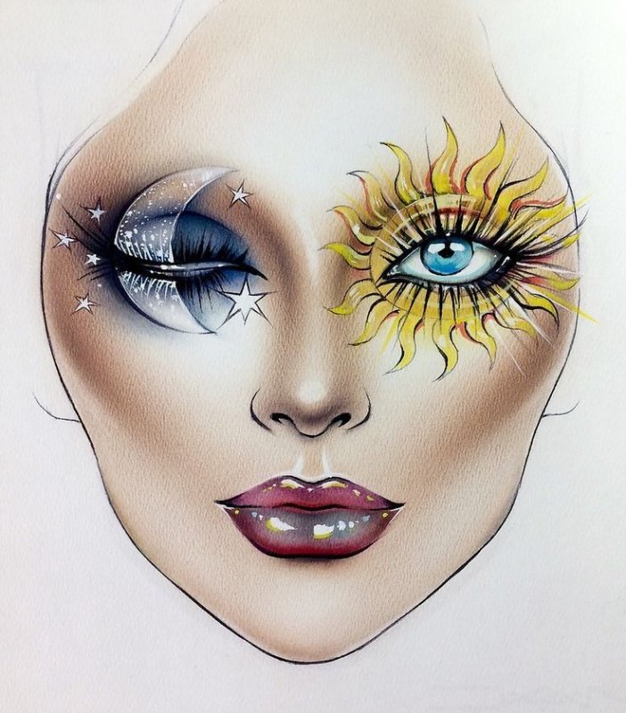 Нарисовать макияж