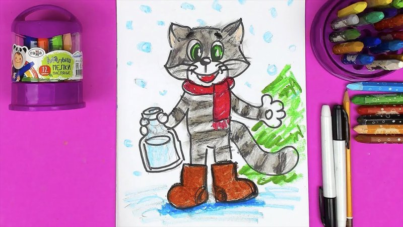 Кот рисунок