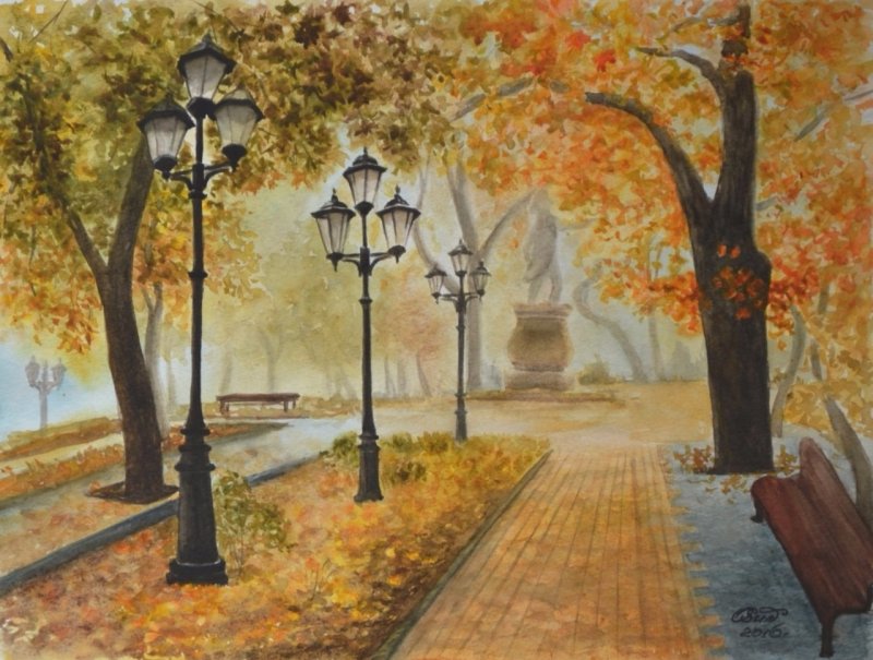Аллея рисунок