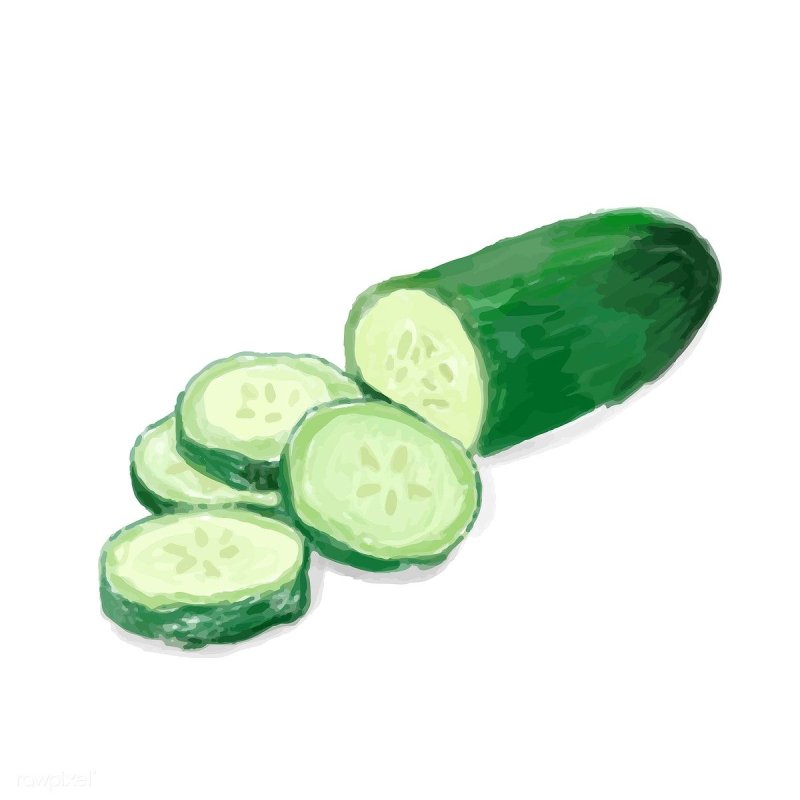 Рисование огурец