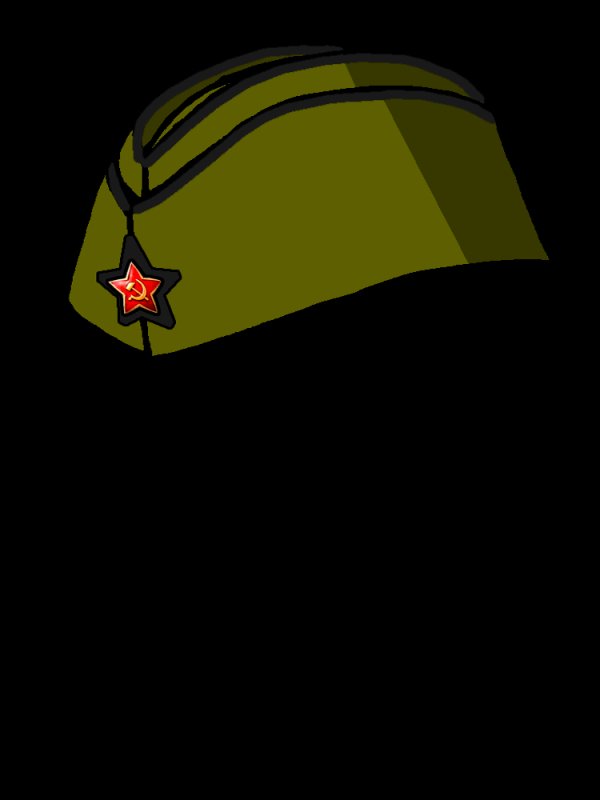 Пилотка на голове рисунок