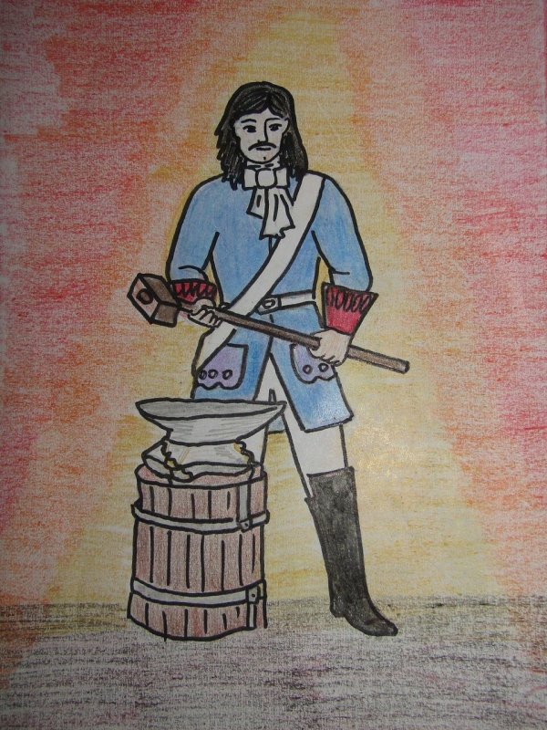 петр первый рисунок