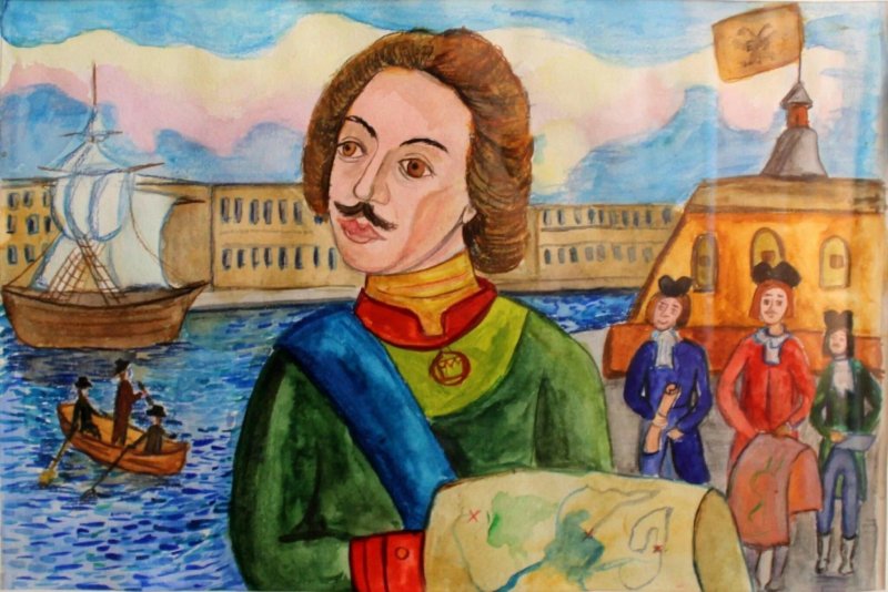 Санкт Петербург Петра 1 рисунок