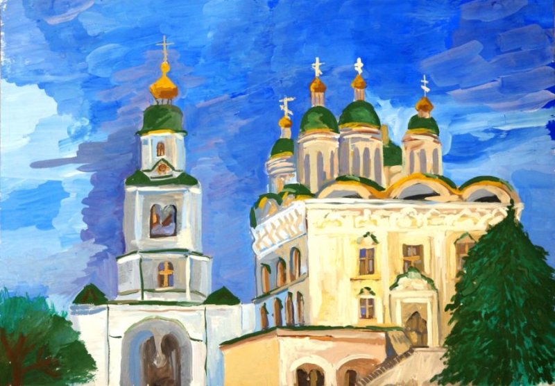 Астраханский Кремль рисунок