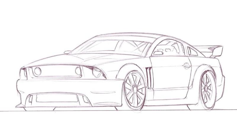 раскраска форд мустанг