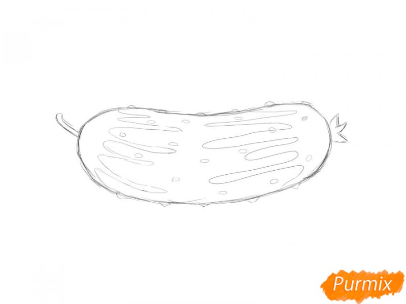 Огурец карандашом