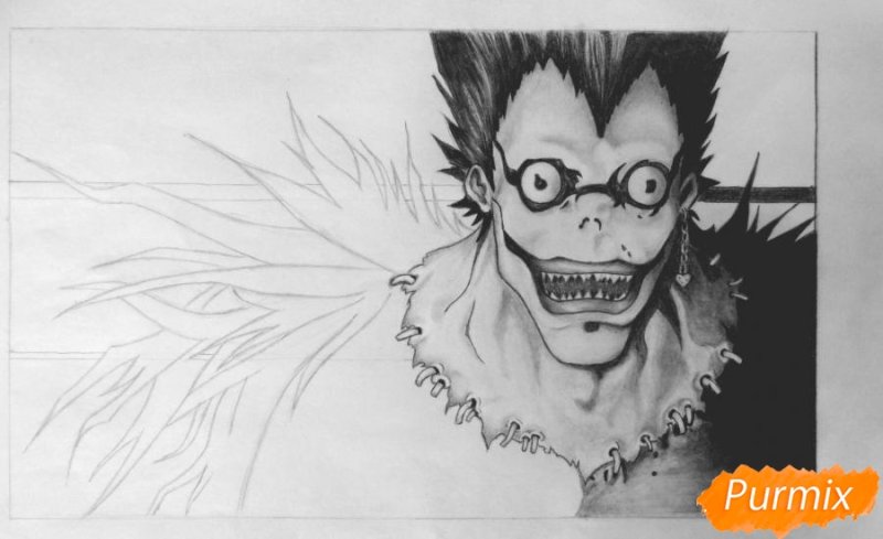 Рюк Бог смерти карандашом