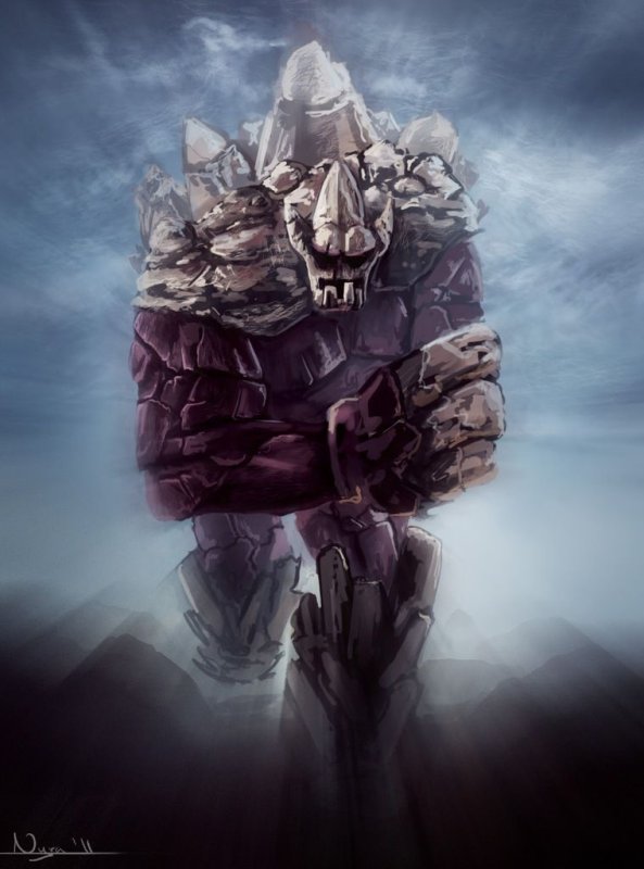 каменный великан голем