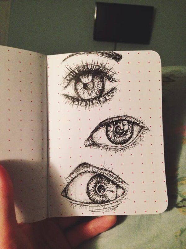 рисунки для скетчбука глаз