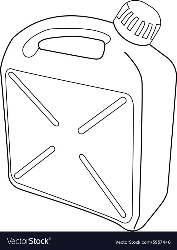 Пластиковая канистра вектор