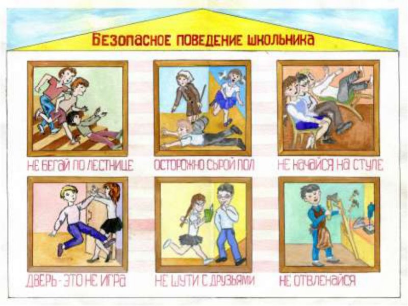 Рисунок правило поведения в школе