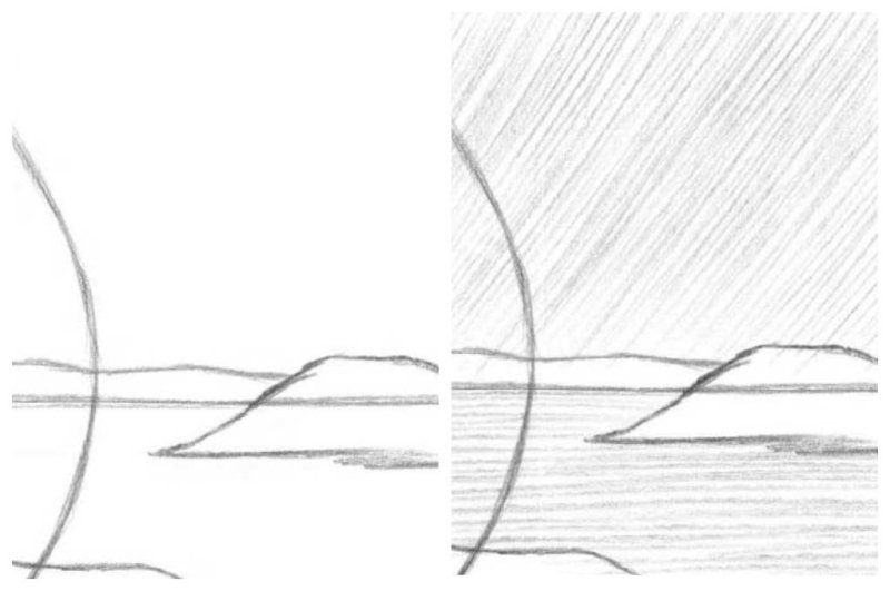 Пейзаж карандашом для начинающих