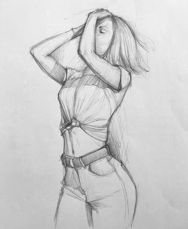 Красивые девушки карандашом