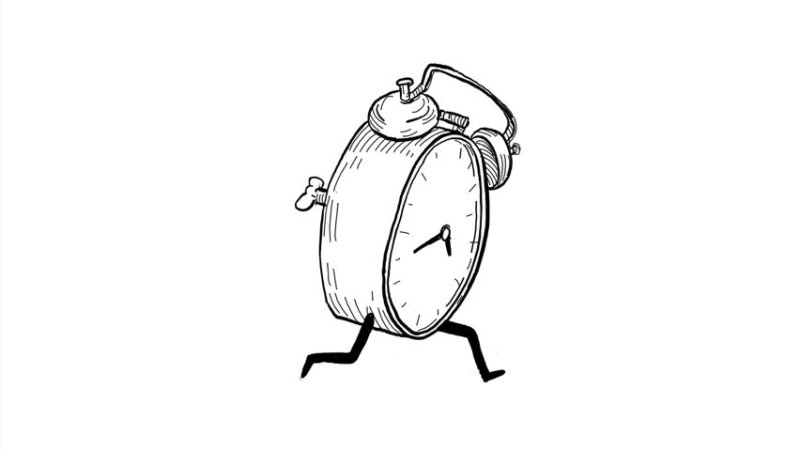 Будильник рисунок