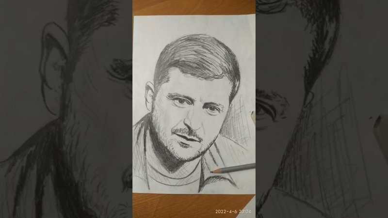 Зеленский рисунок карандашом