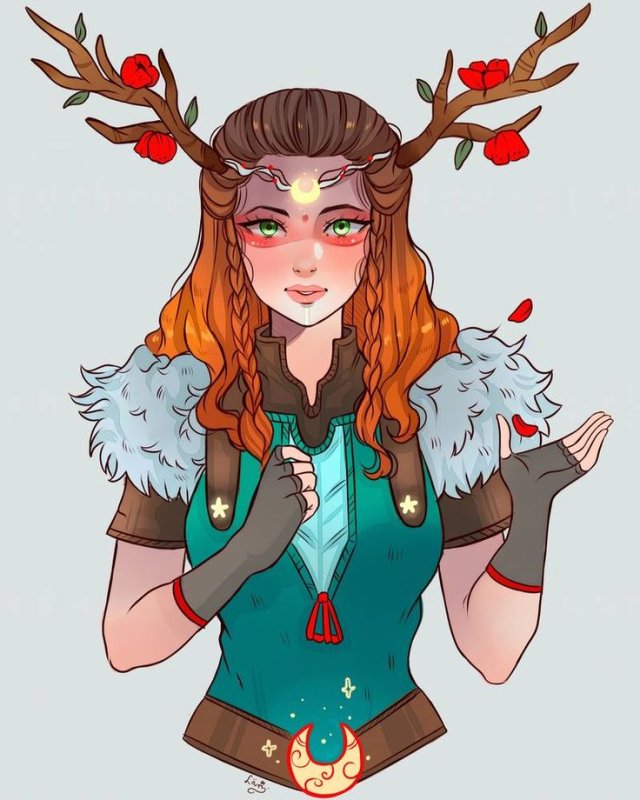 Девушка Викинг арт