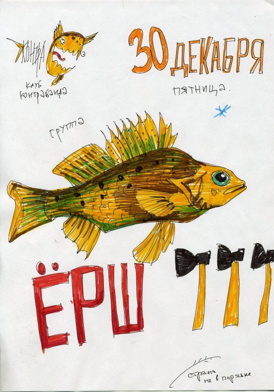 Ёрш рисунок для детей