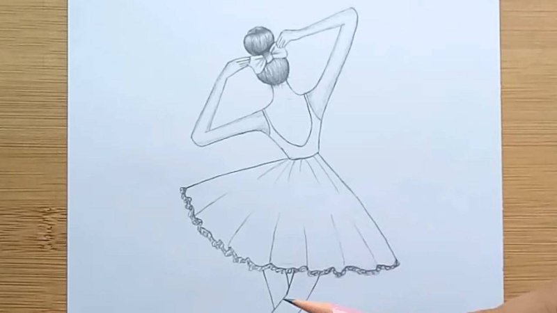 Балерина рисунок карандашом