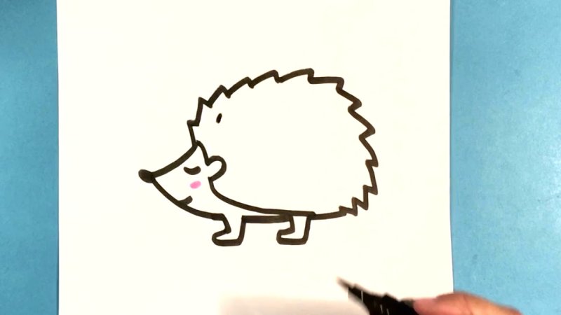 рисунок ёжика карандашом для срисовки