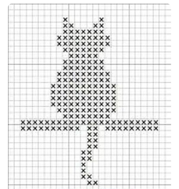 Легкий рисунок крестиком