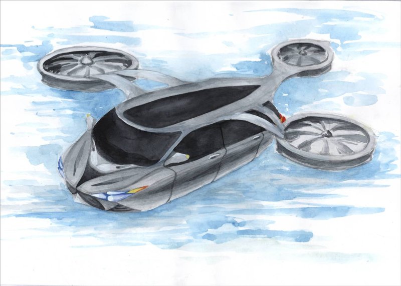 автомобиль будущего рисунок