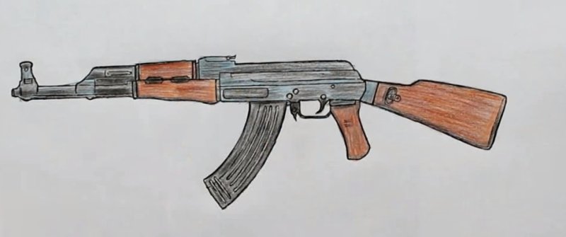 АК 47 рисунок