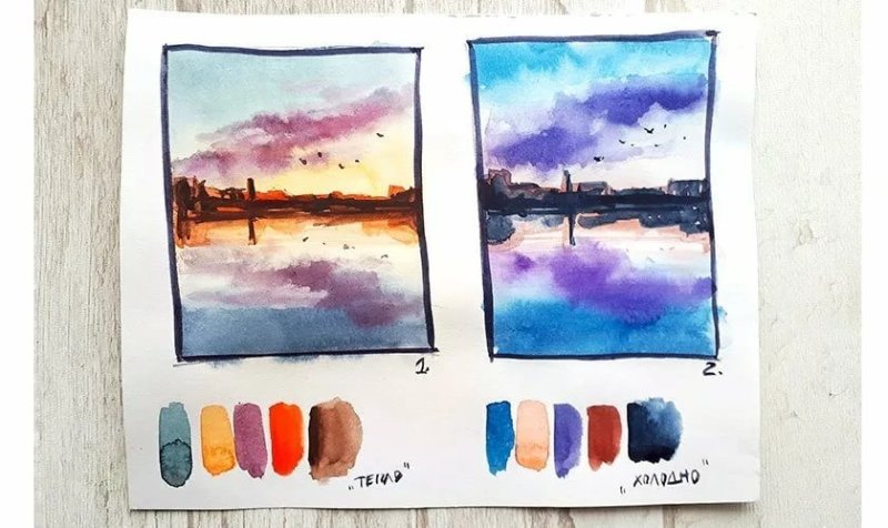 Маленькие рисунки акварелью