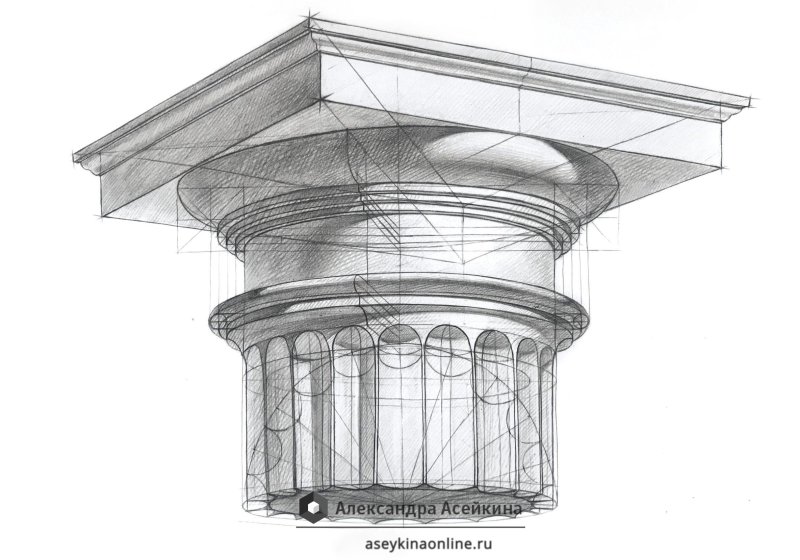 Дорическая Капитель построение