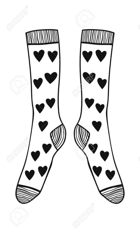 Эскиз носков