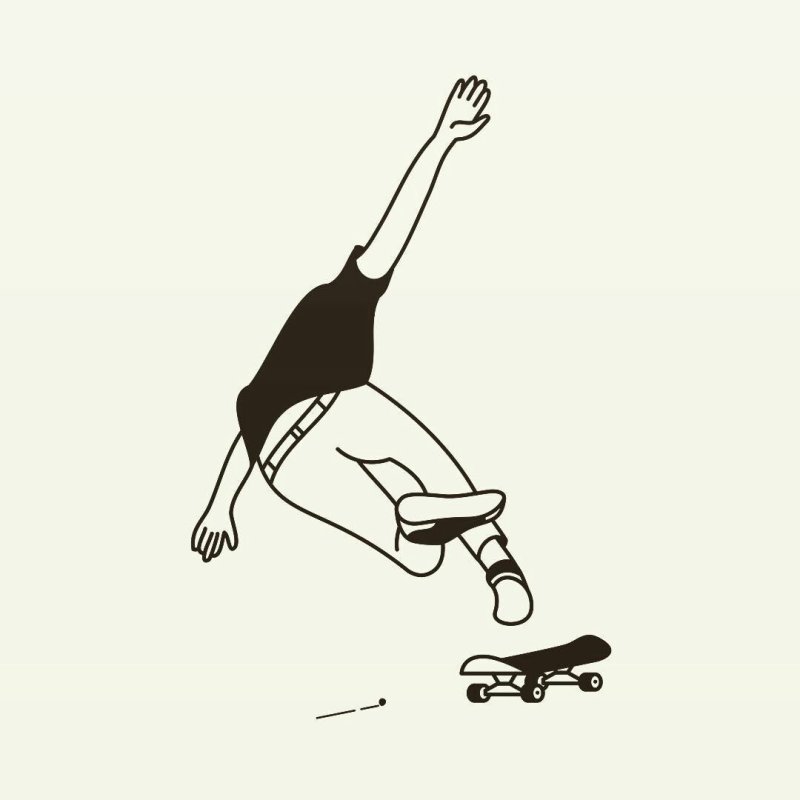 Эскизы тату со скейтом