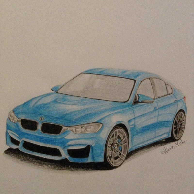 BMW m5 рисоваться