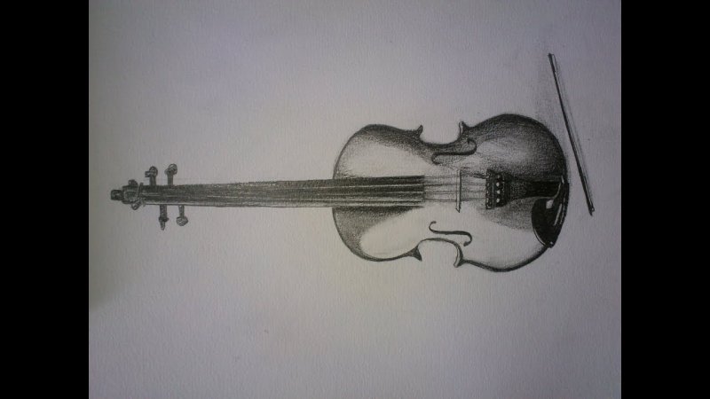 Скрипка рисунок
