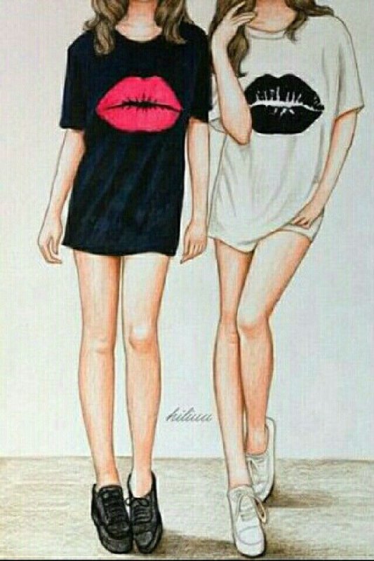 Подруги нарисованные