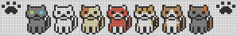 Схемы фенечек из бисера с котиками