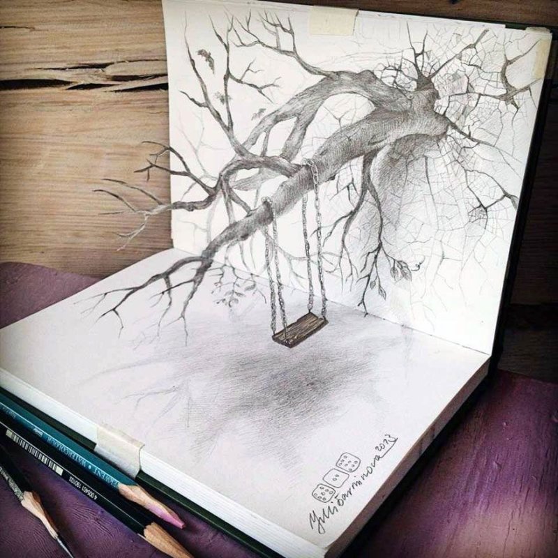 Необычные рисунки карандашом