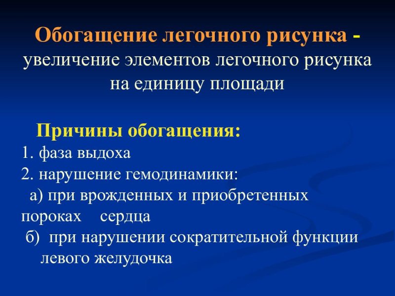 Легочный рисунок обогащен
