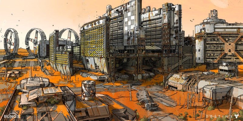 Концепт арт environment Cyberpunk
