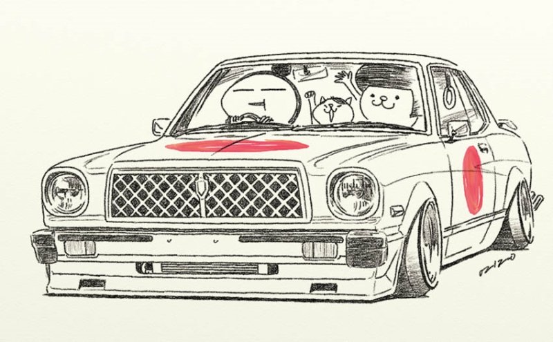 рисунки японских автомобилей