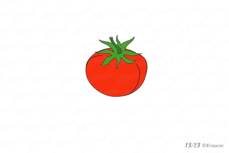 помидор рисунок для детей